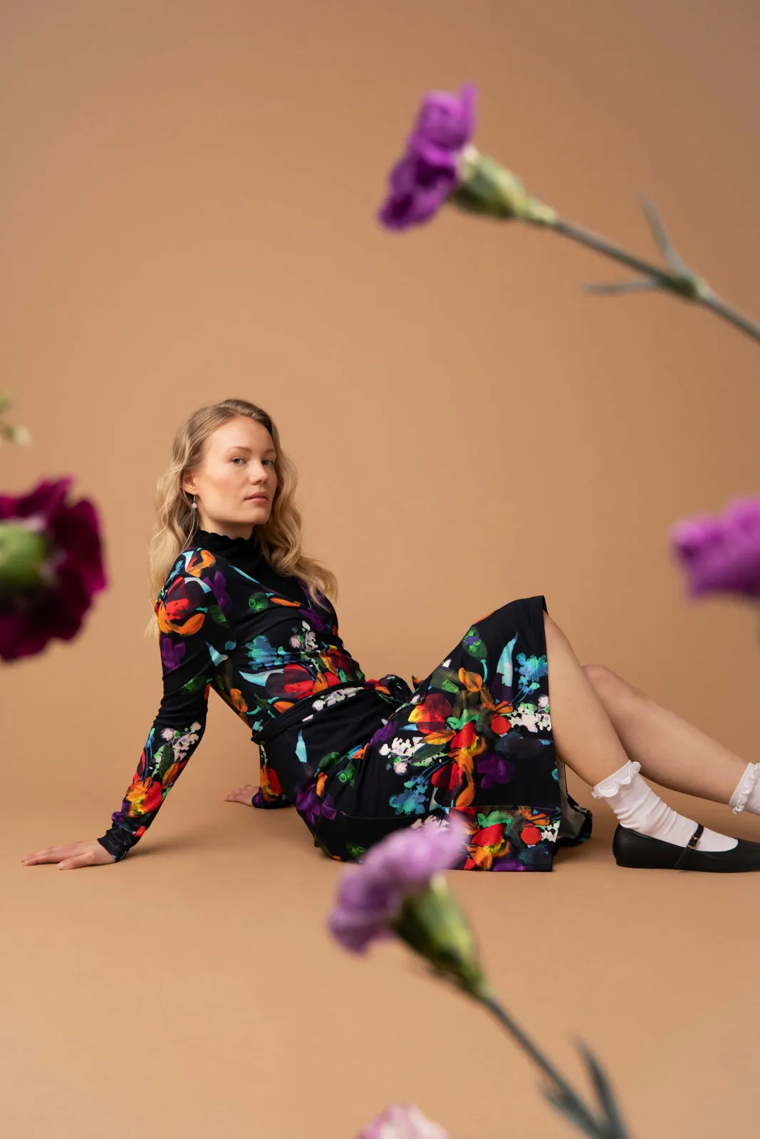 Soft Wrap Dress, Bouquet