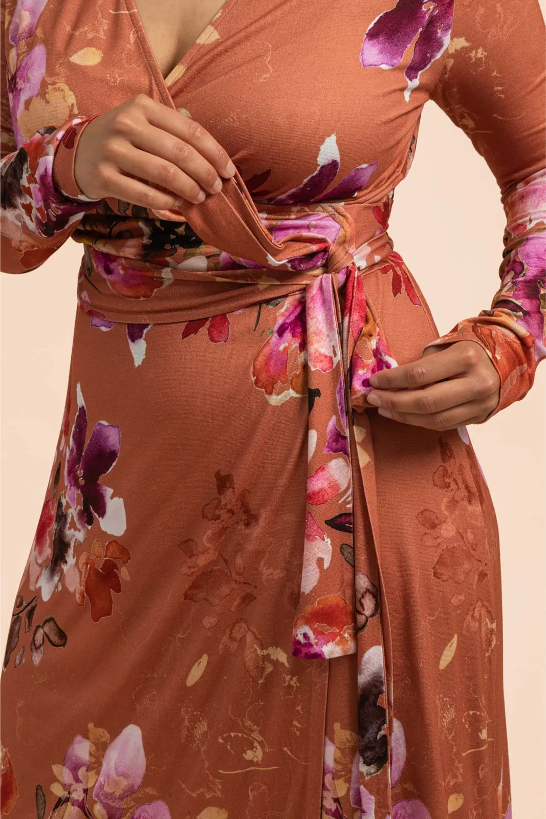 Soft Wrap Dress, Lilies