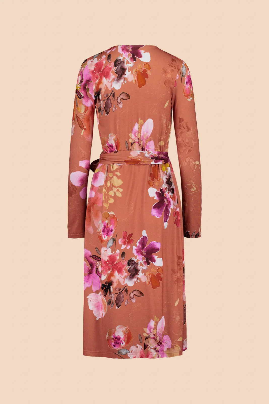 Soft Wrap Dress, Lilies