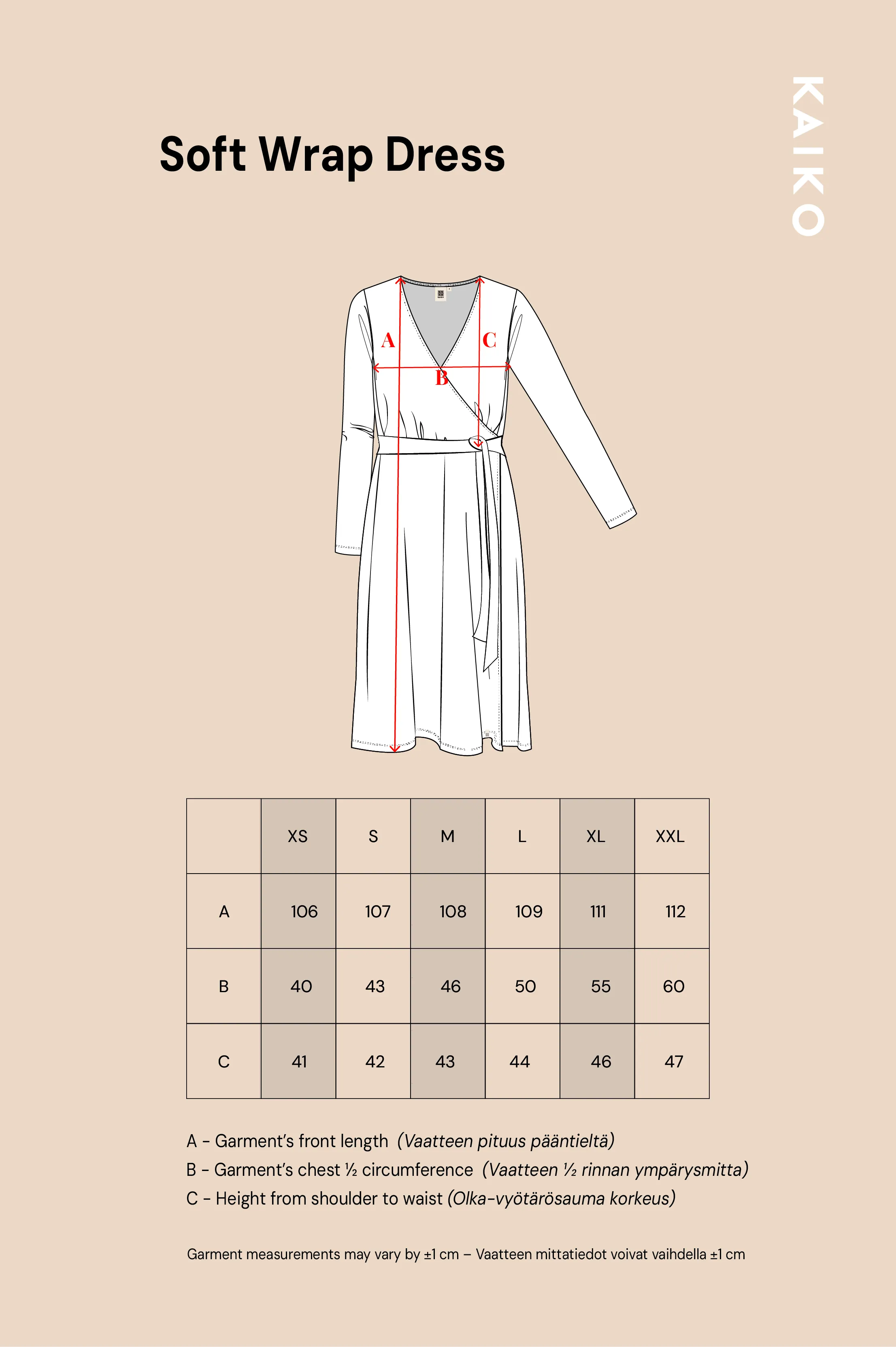 Soft Wrap Dress, Lilies
