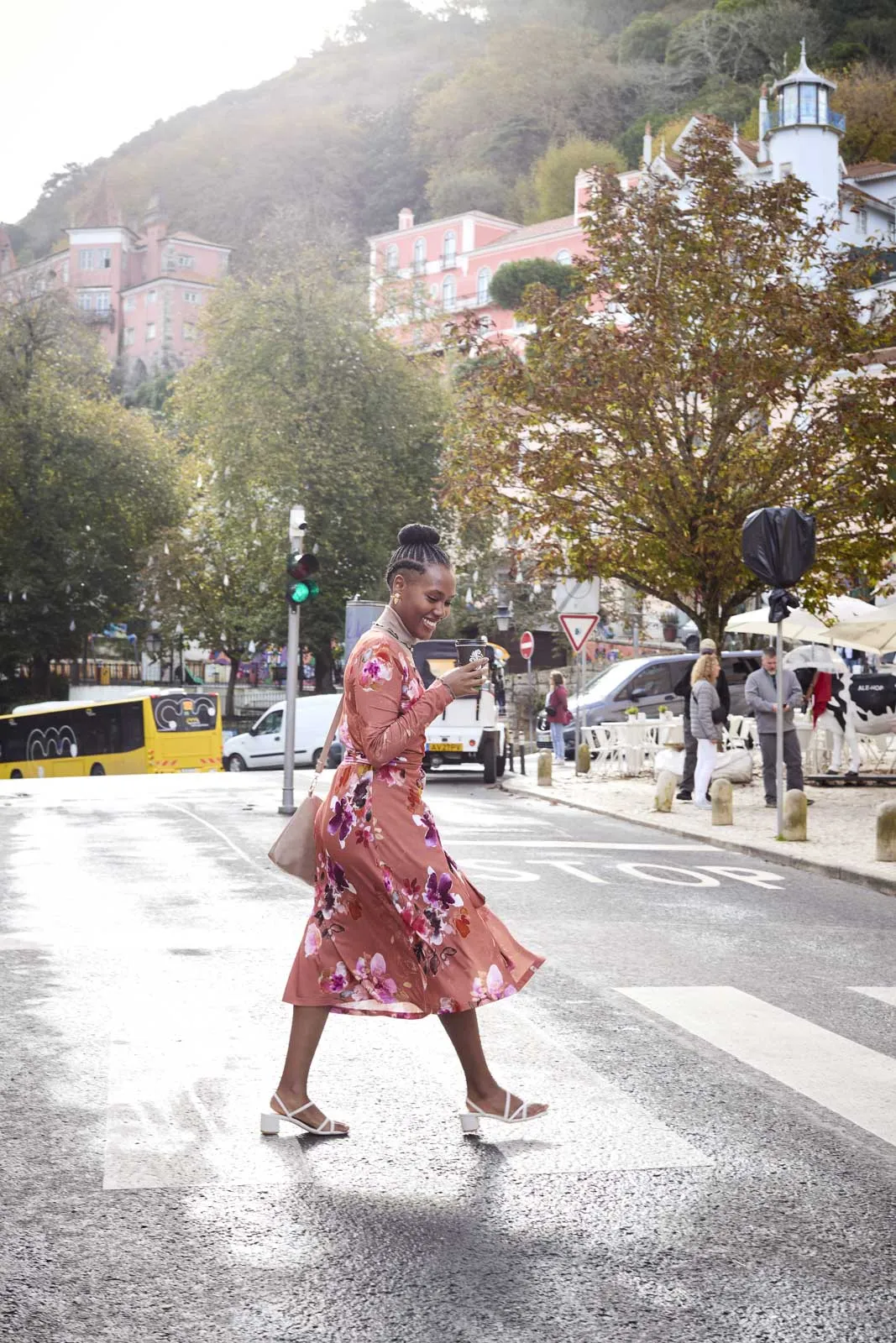 Soft Wrap Dress, Lilies