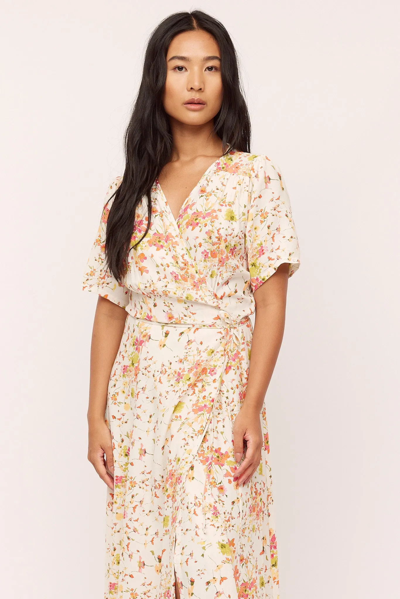 Spire Wrap dress - Garden Flower