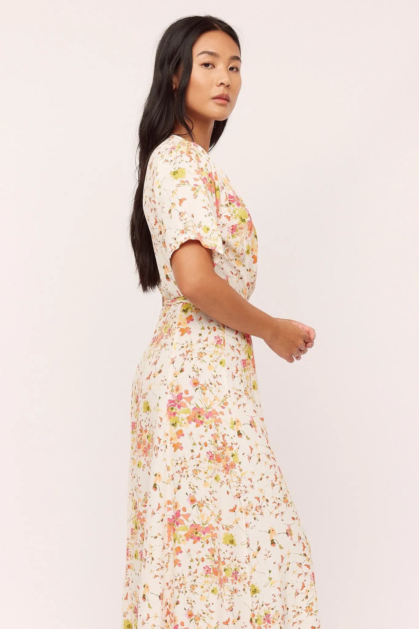 Spire Wrap dress - Garden Flower