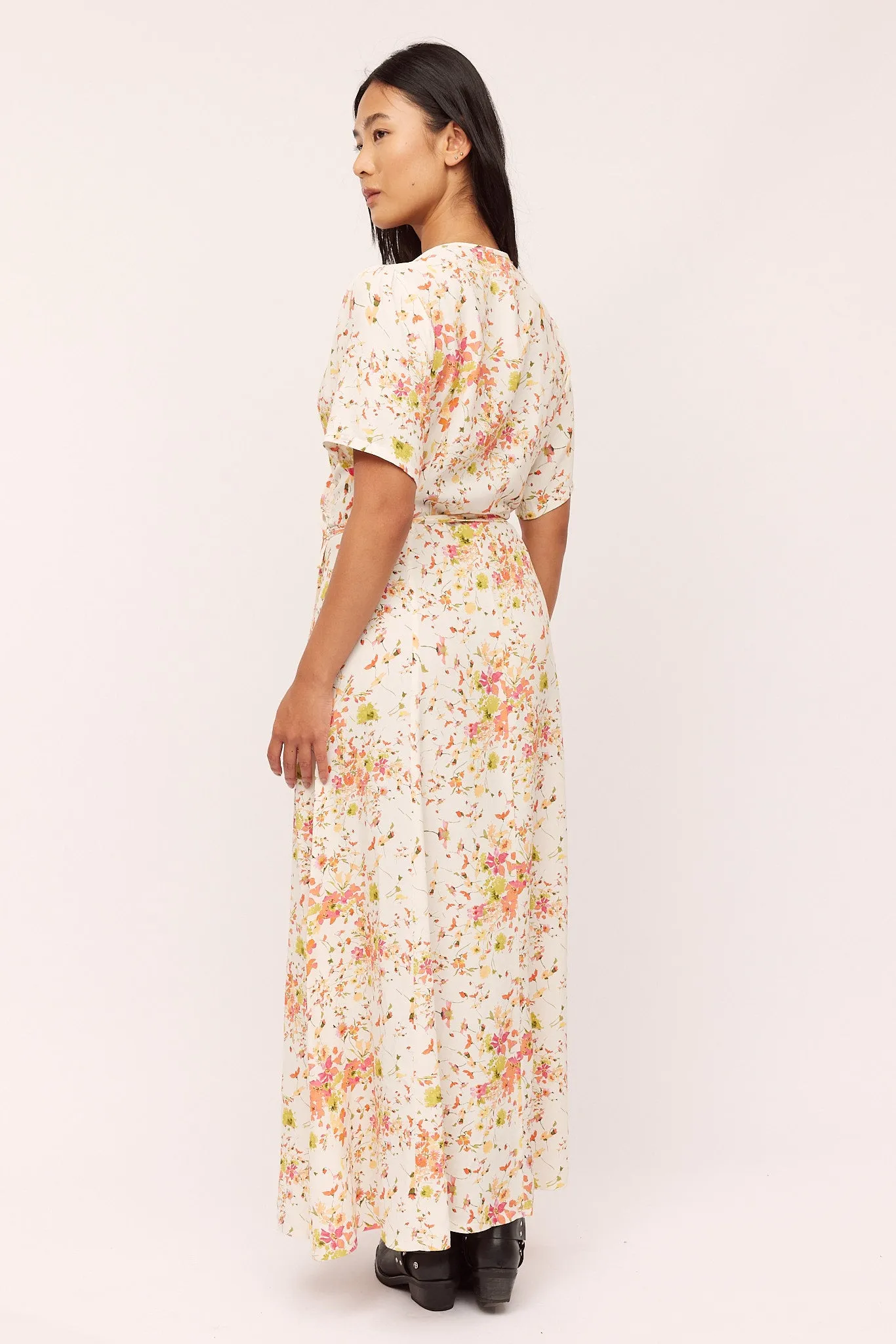 Spire Wrap dress - Garden Flower