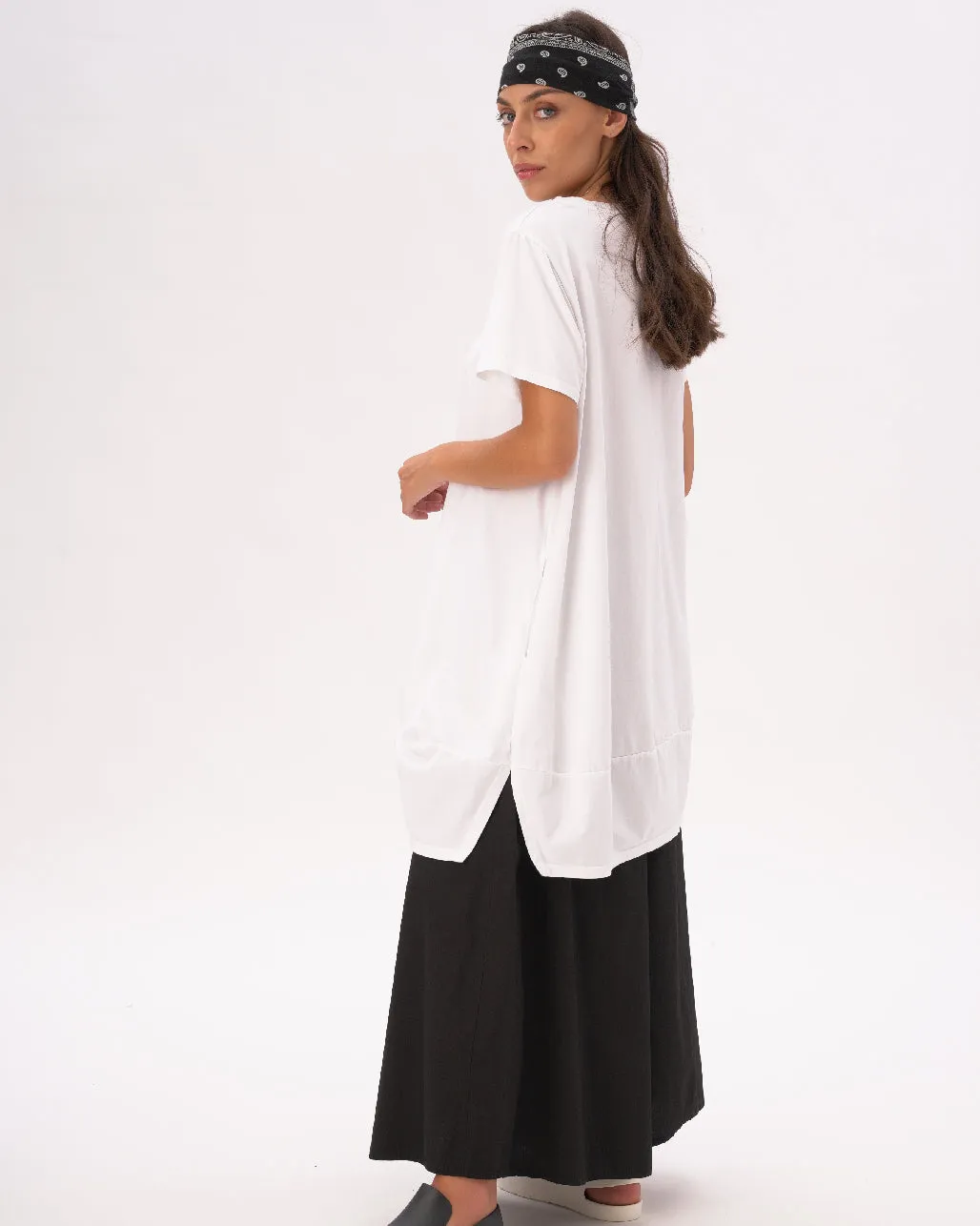 Split Hem Crewneck T-Shirt Dress