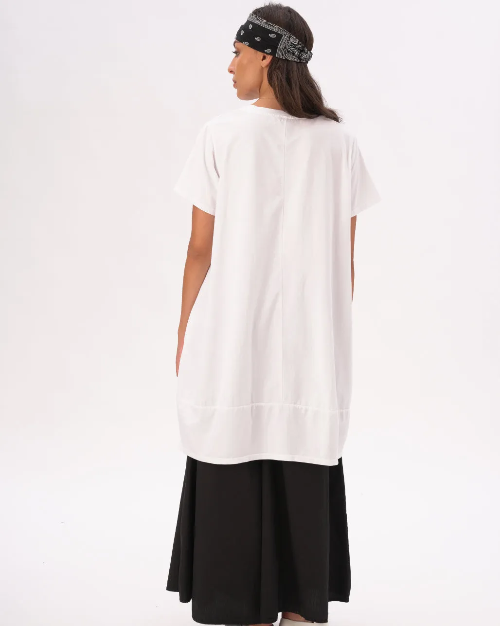 Split Hem Crewneck T-Shirt Dress