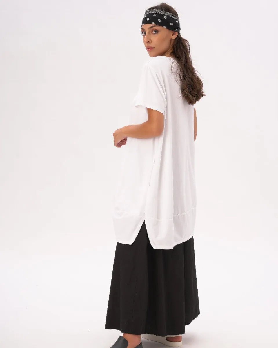 Split Hem Crewneck T-Shirt Dress