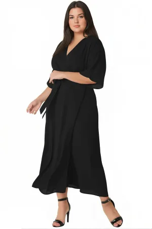 Standards & Practices - Women's Plus Size Kimono Wrap Maxi Dress