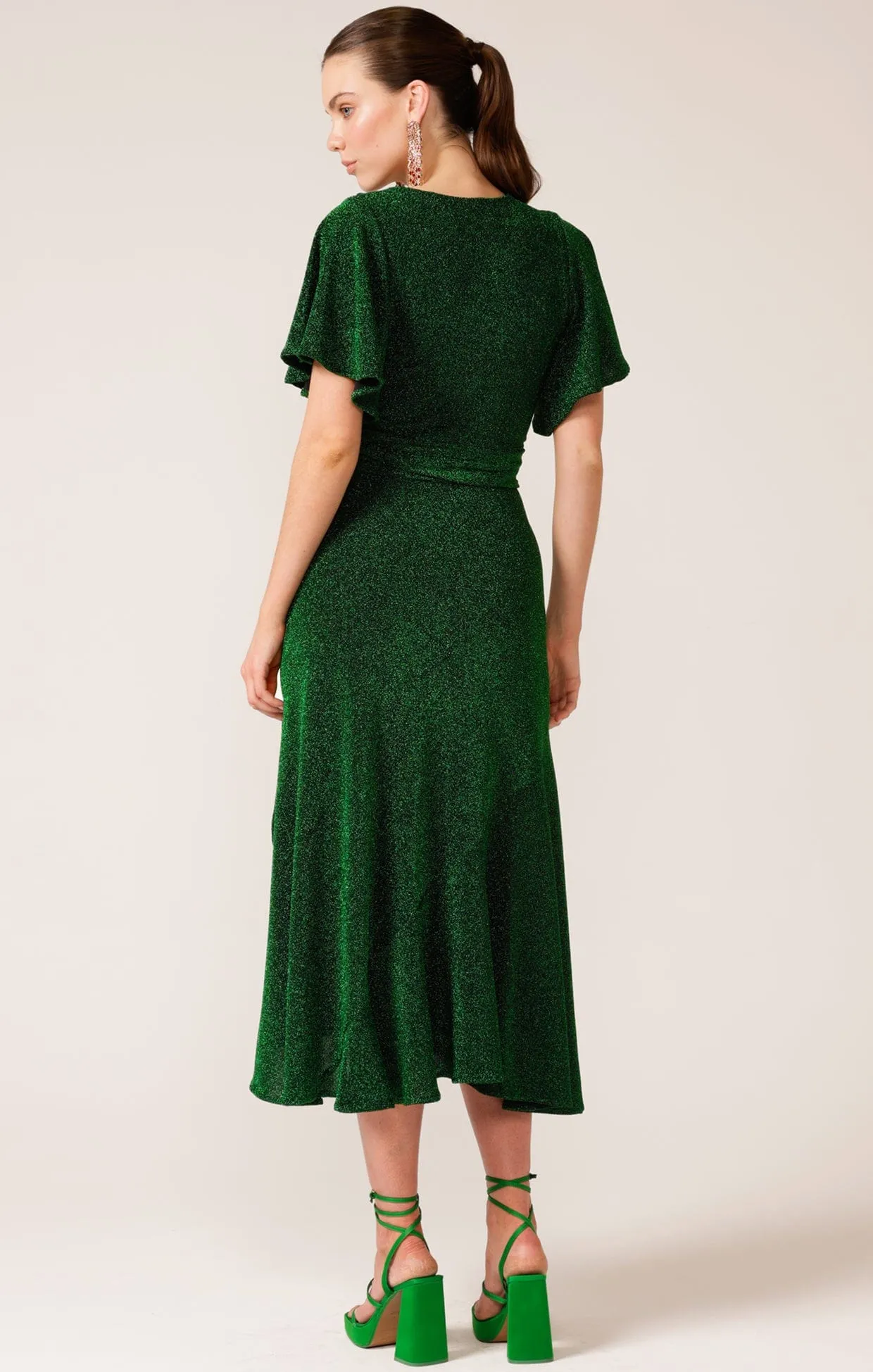 STARGAZE WRAP MIDI IN EMERALD