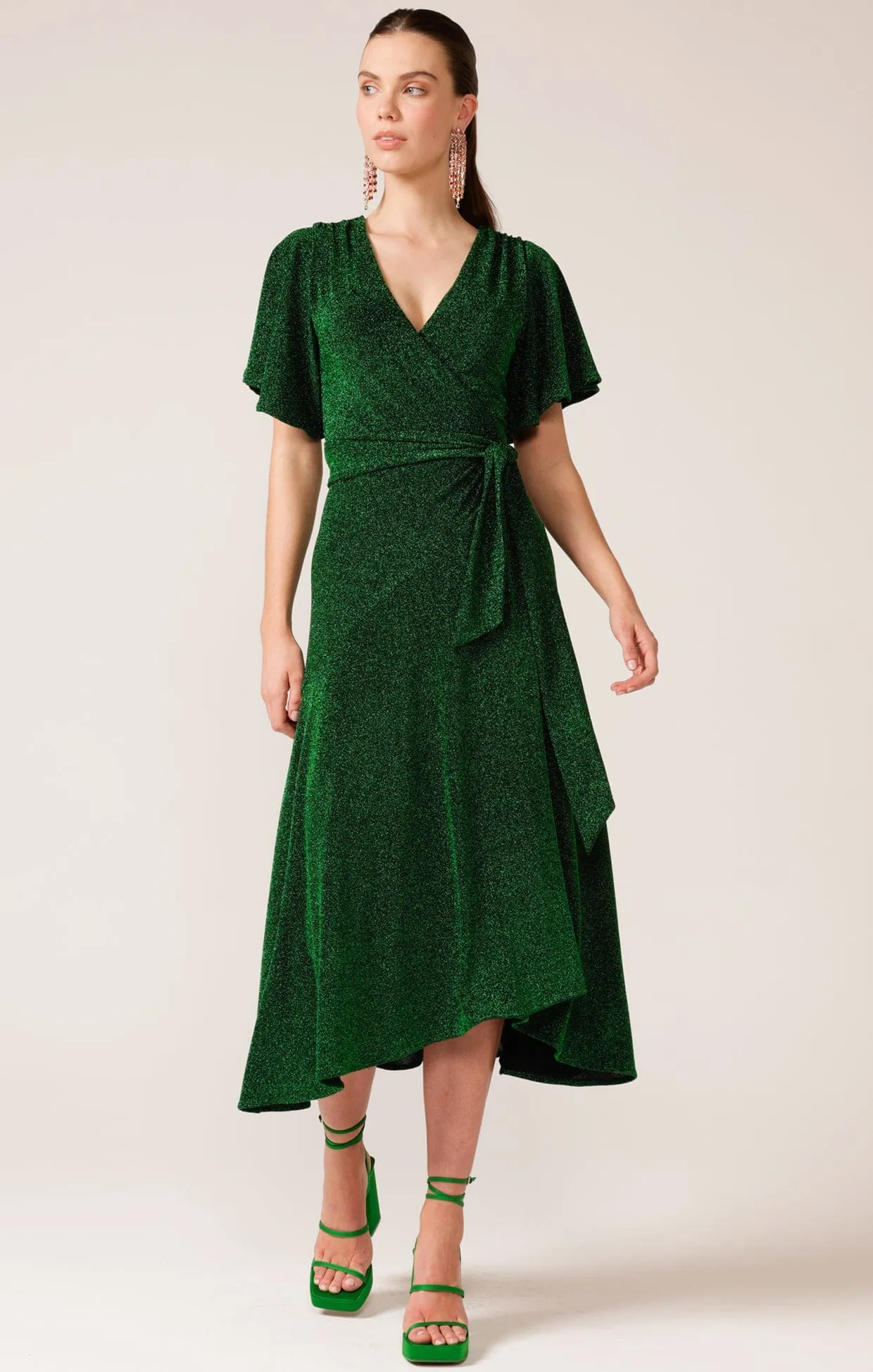 STARGAZE WRAP MIDI IN EMERALD