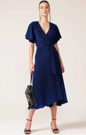 STARGAZE WRAP MIDI IN SAPPHIRE
