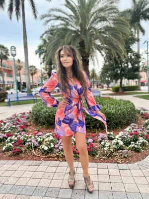 Strawberry Dreams Wrap Dress