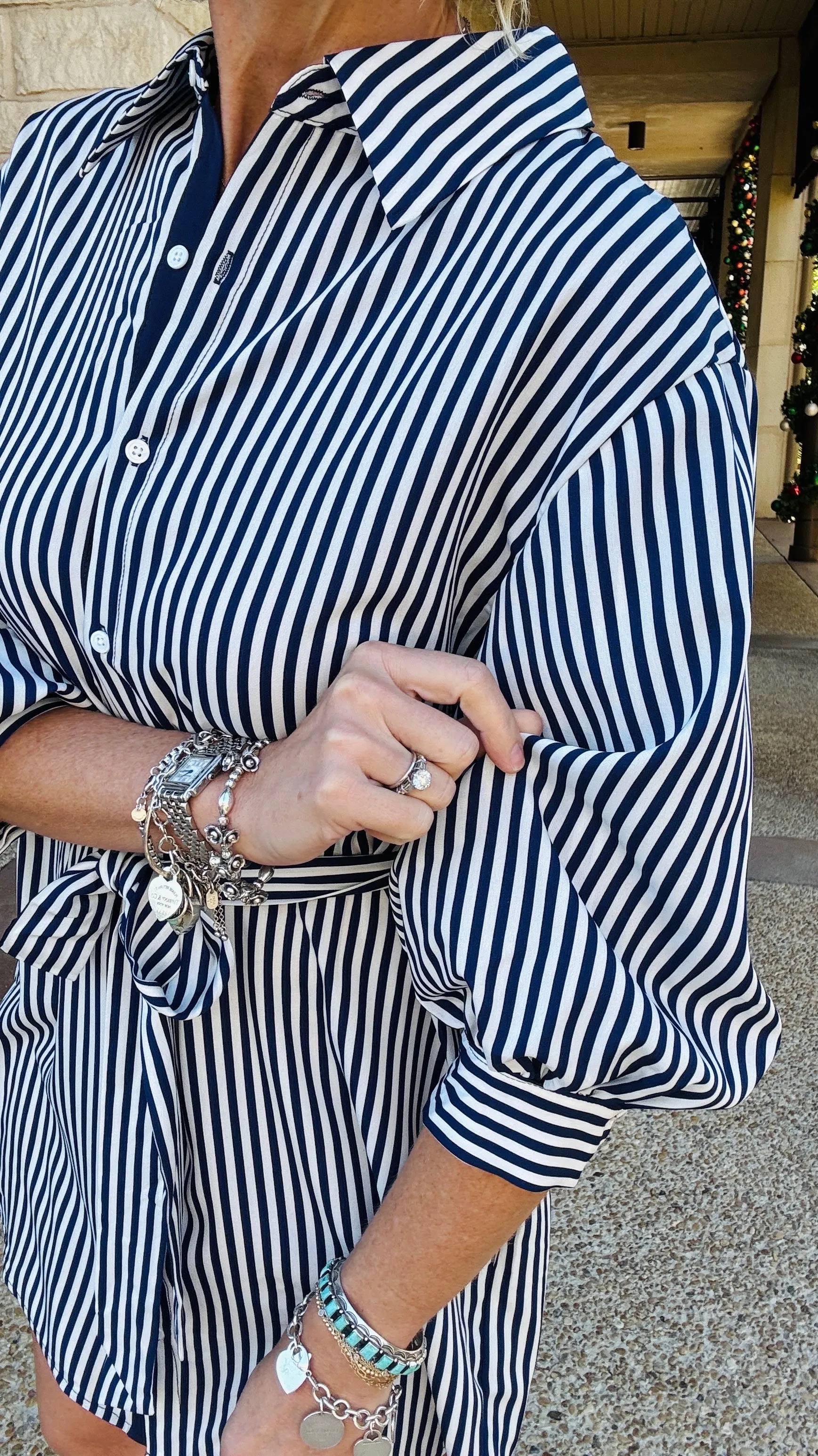 Stripe Shirt Mini Dress