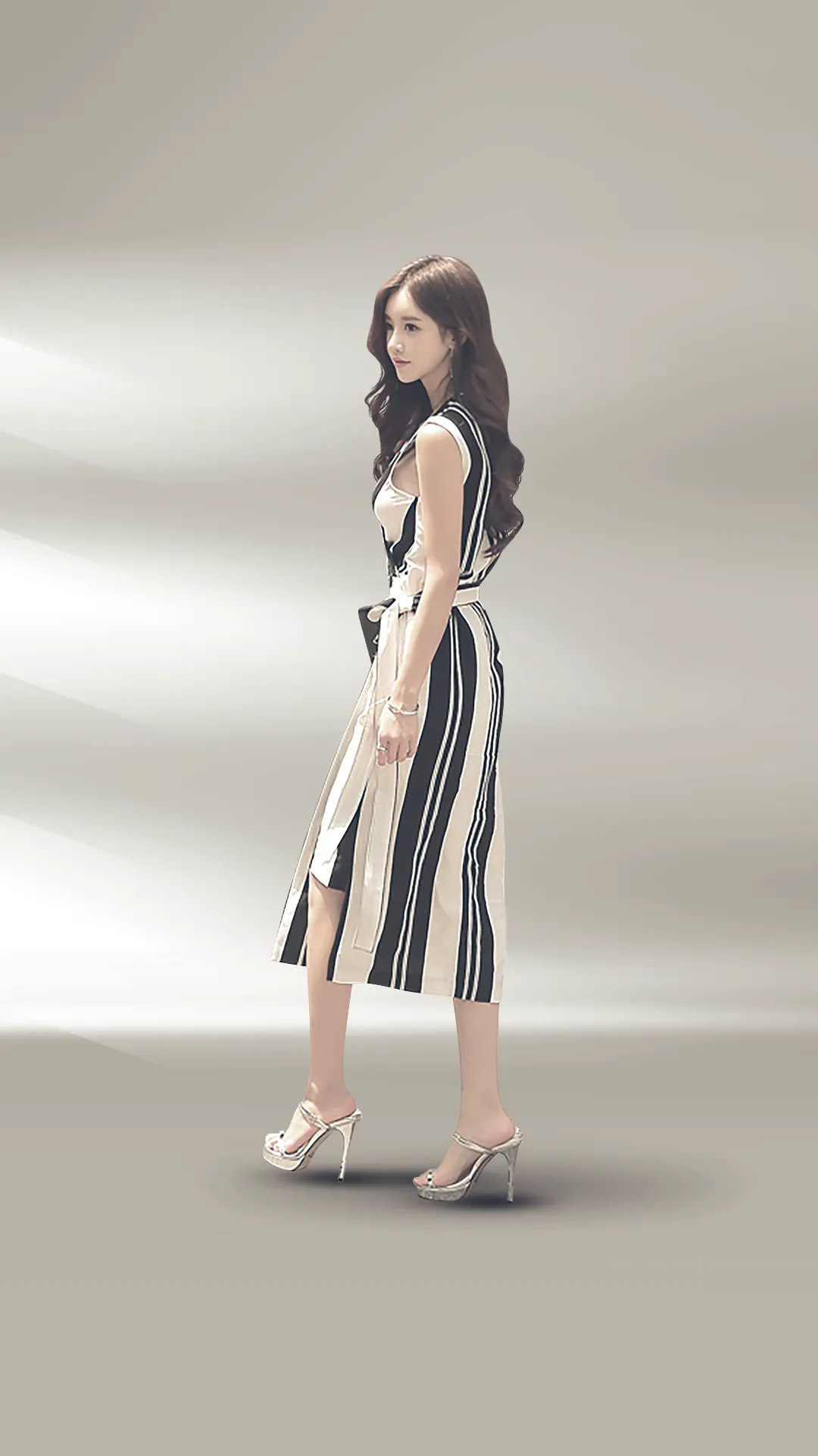 ♀Stripe Wrap Dress