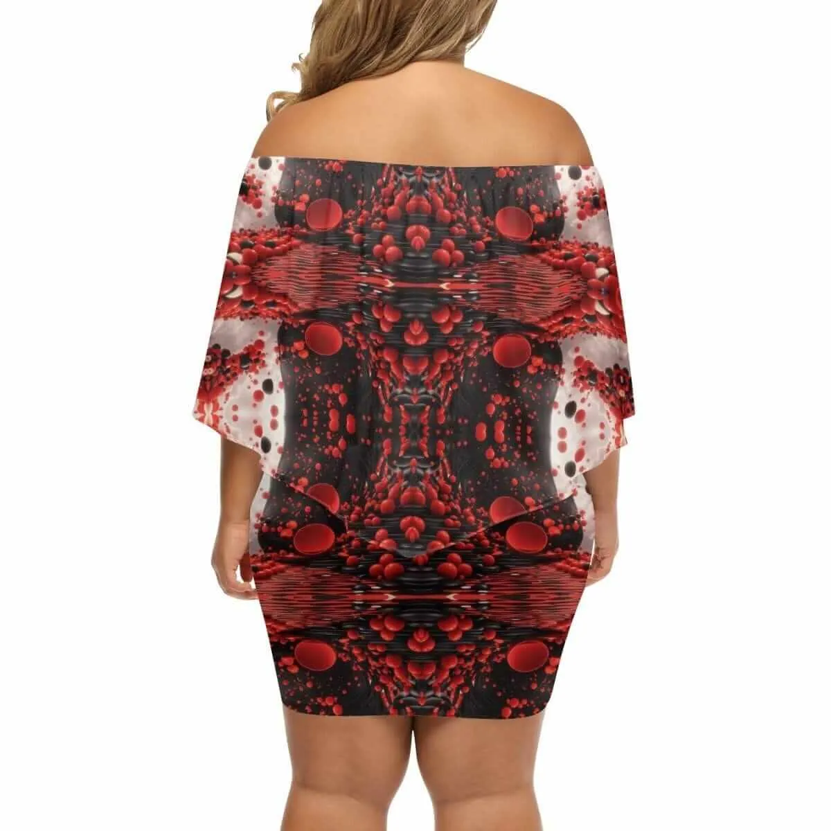 Stylish Red Off the Shoulder Wrap Dress
