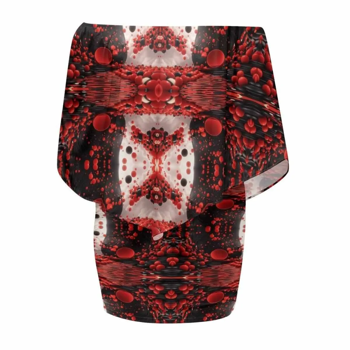 Stylish Red Off the Shoulder Wrap Dress