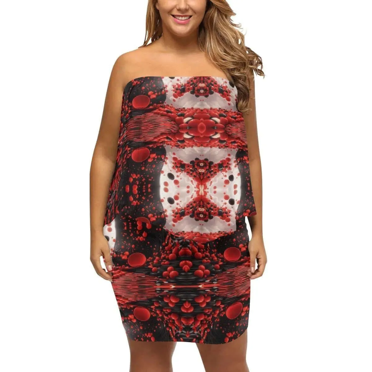 Stylish Red Off the Shoulder Wrap Dress