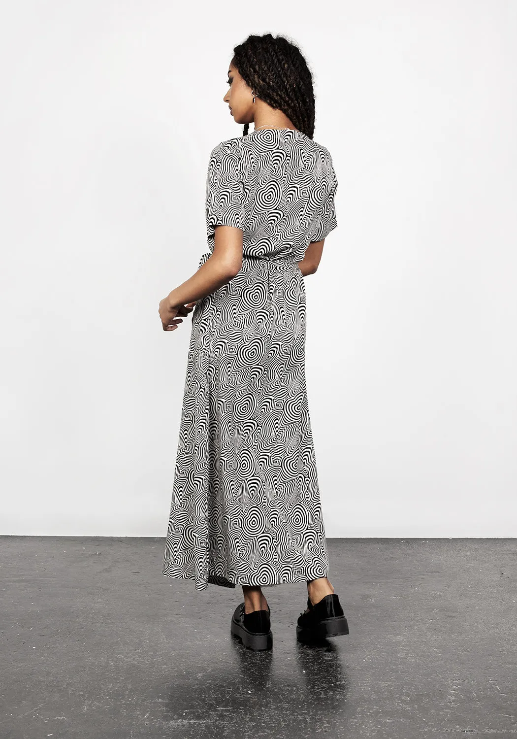 SUMMERS PRINTED WRAP DRESS