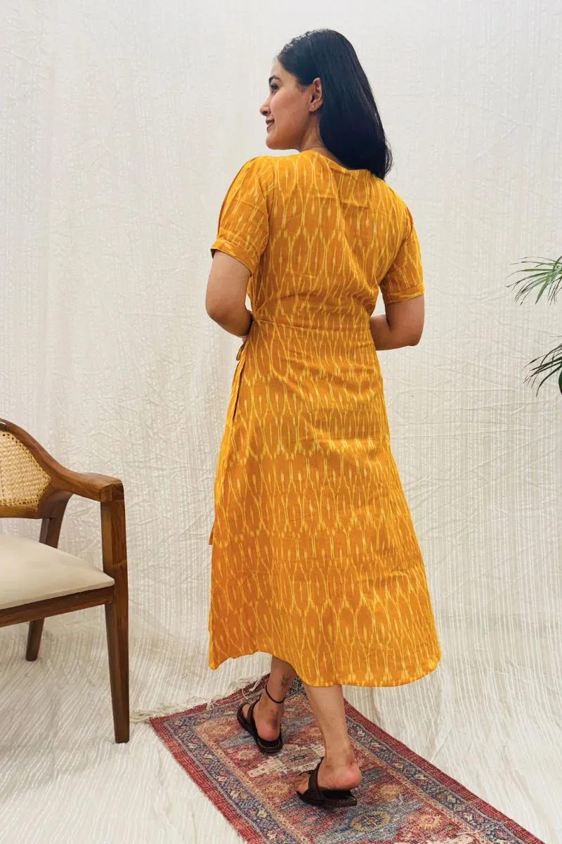 Sunshine Ikat Wrap Dress