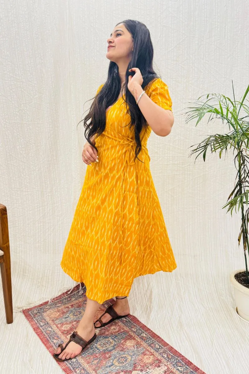 Sunshine Ikat Wrap Dress