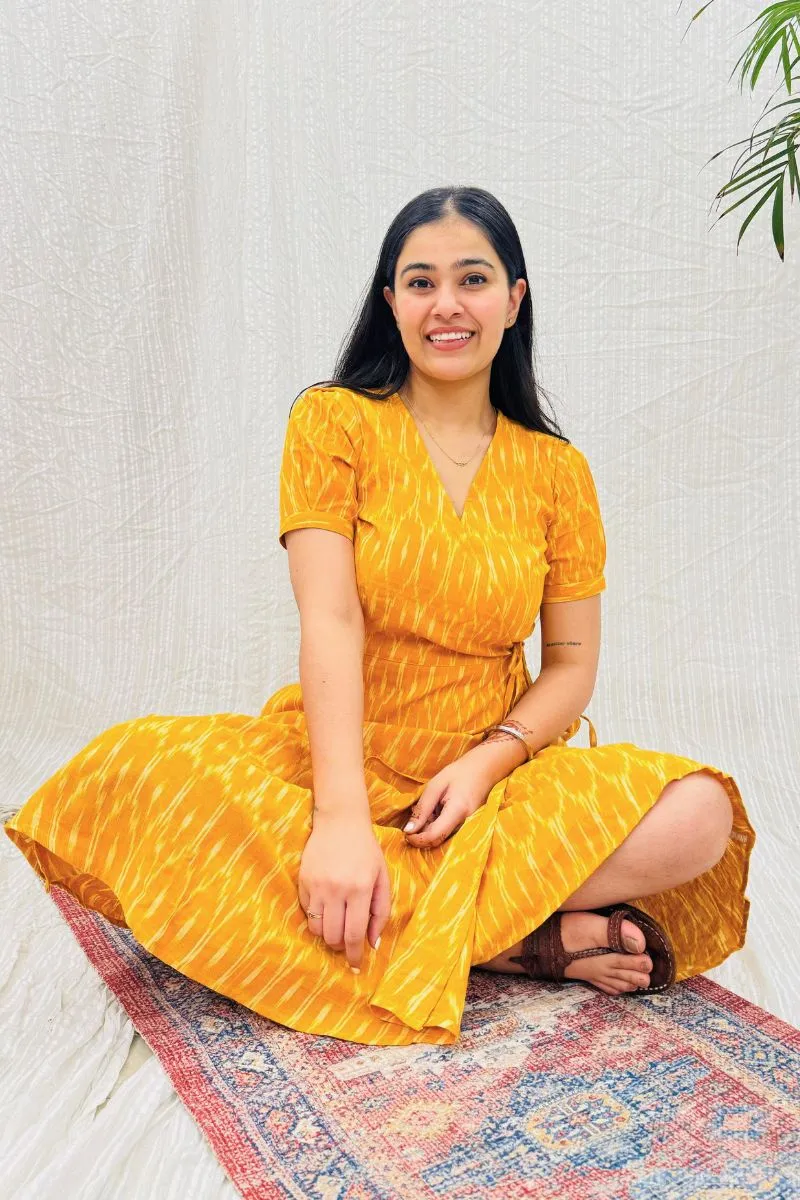 Sunshine Ikat Wrap Dress