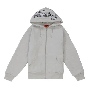 Supreme Thermal Zip Up Sweatshirt Ash Grey