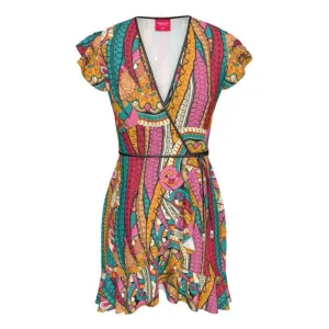 Taki Flounce Wrap Dress