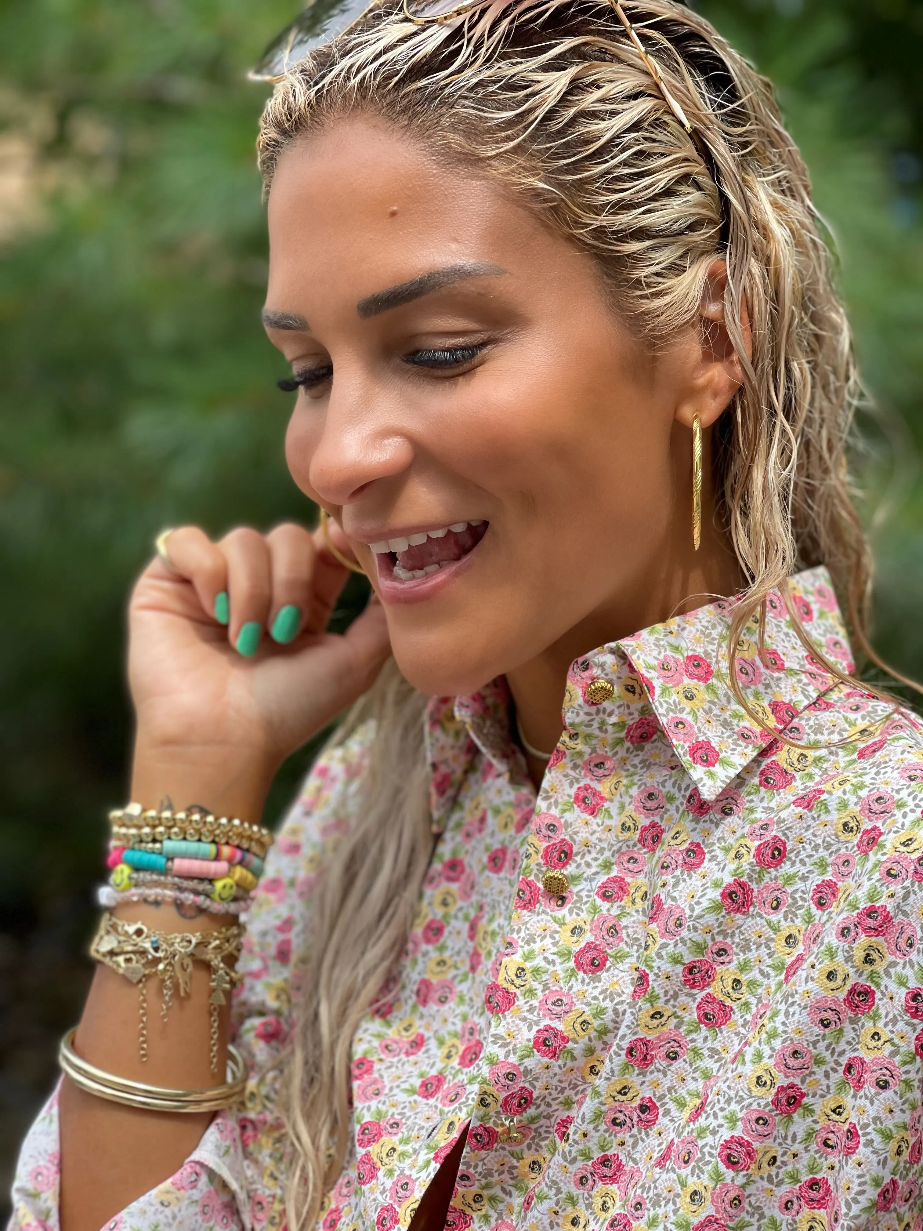 The Boyfriend Shirt in Cream Floral