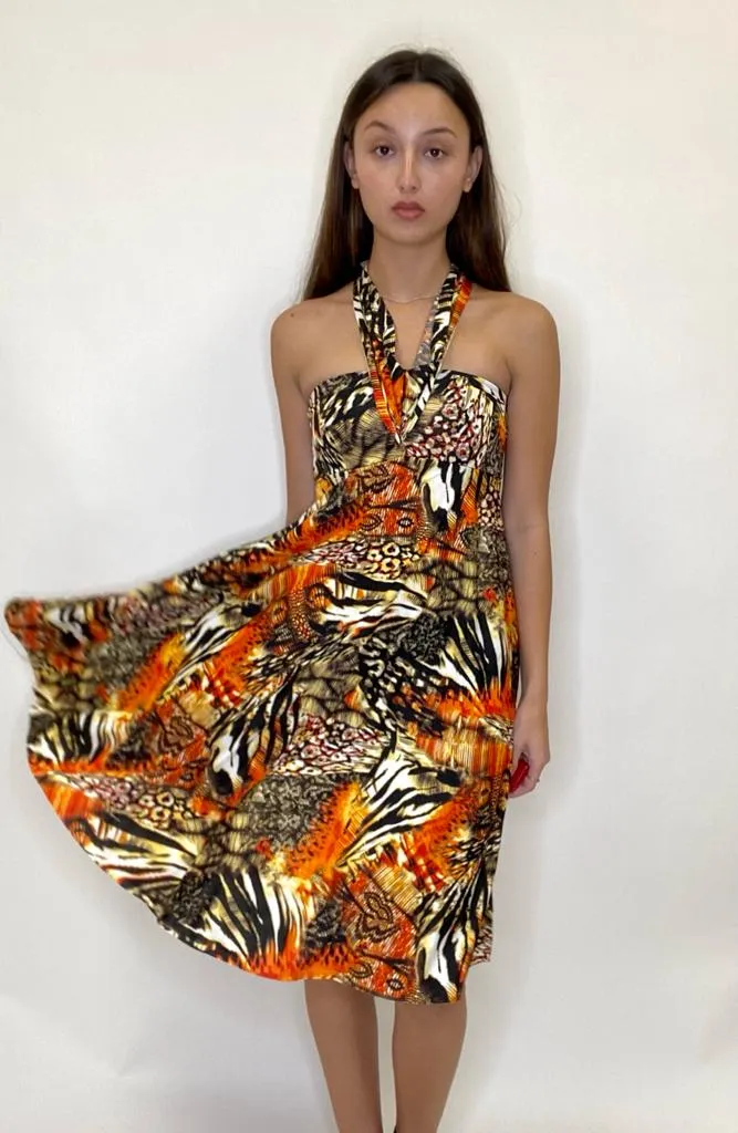 THE CHAMELEON 8-IN-1 CONVERTIBLE DRESS PRINTED Midnight In Miami