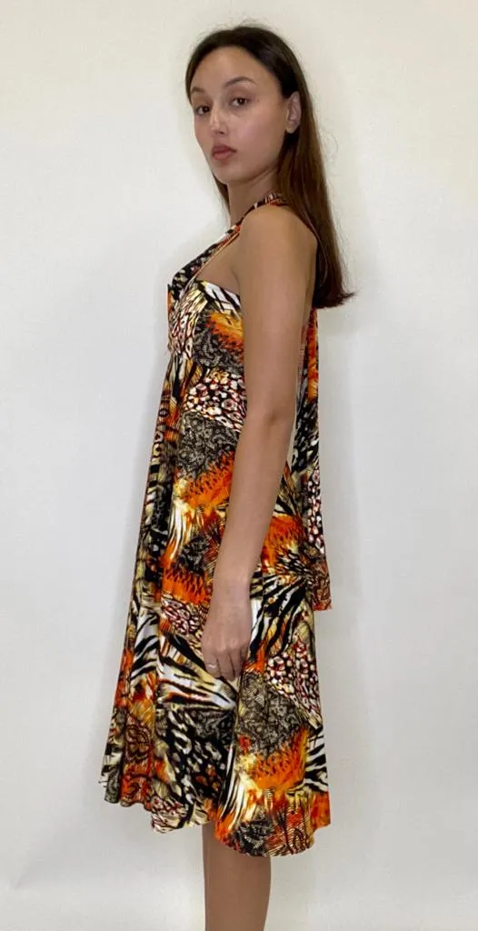 THE CHAMELEON 8-IN-1 CONVERTIBLE DRESS PRINTED Midnight In Miami