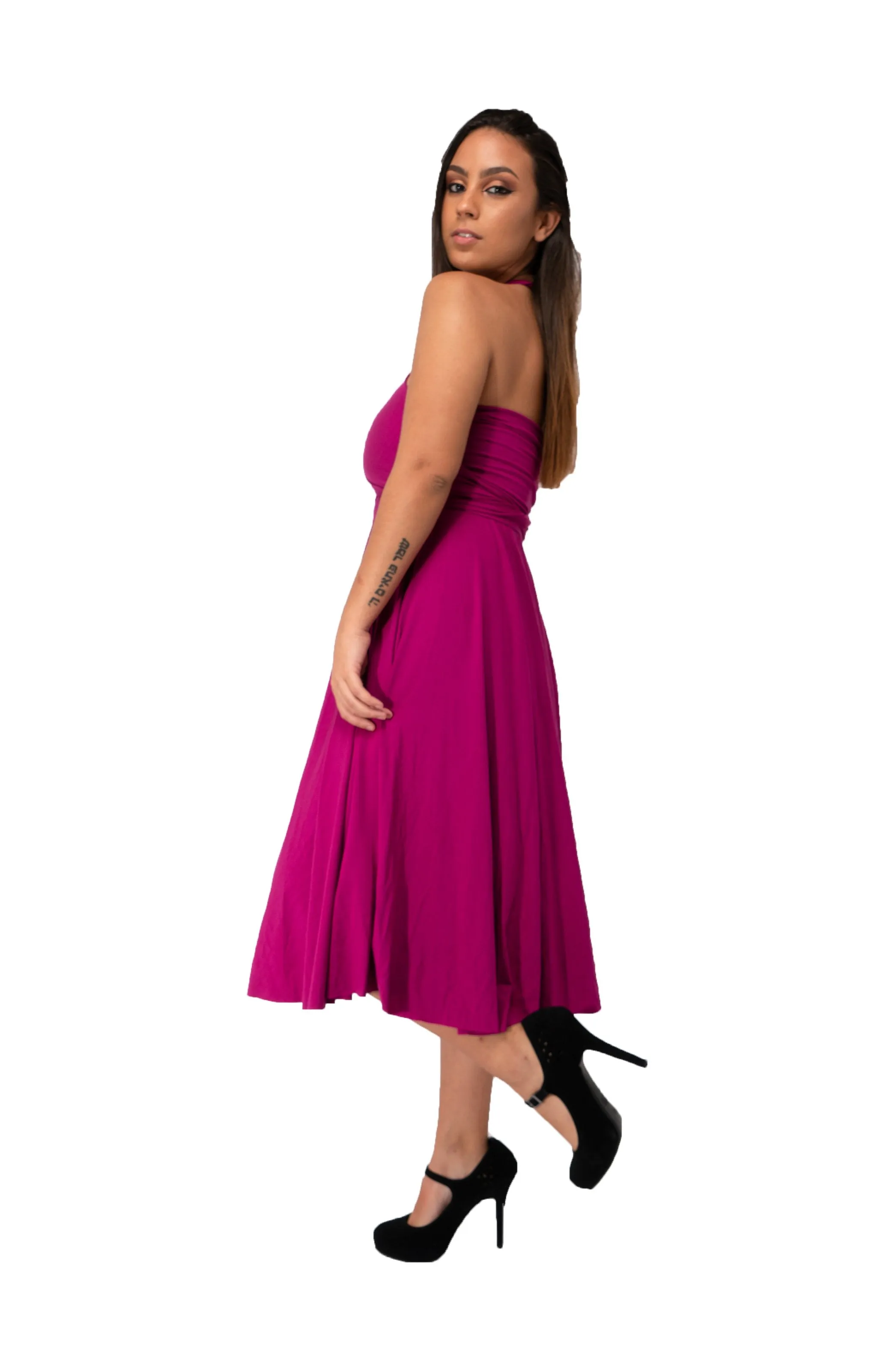 THE CHAMELEON 8-IN-1 CONVERTIBLE DRESS SOLID 8 Different Ways to Wear