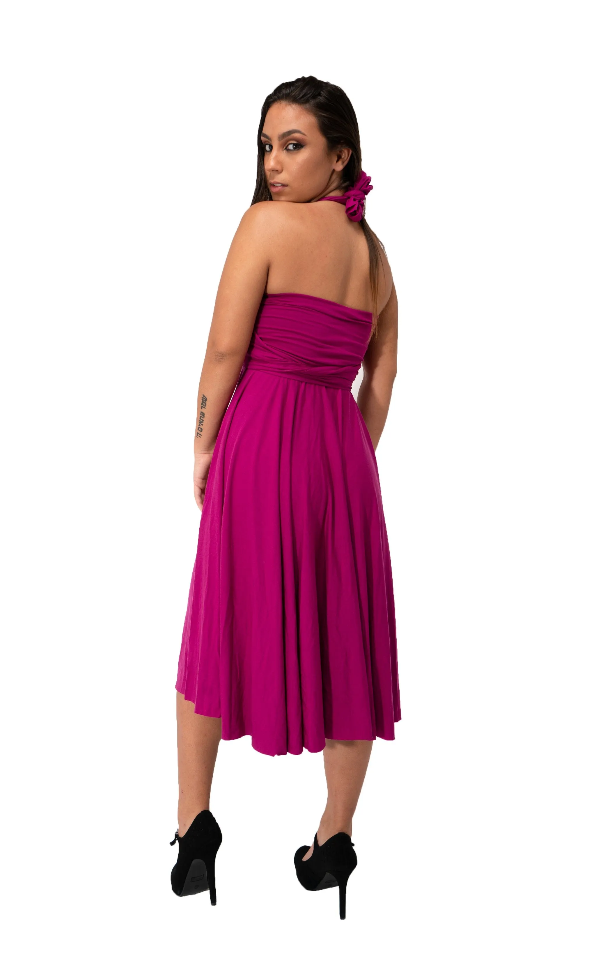 THE CHAMELEON 8-IN-1 CONVERTIBLE DRESS SOLID 8 Different Ways to Wear