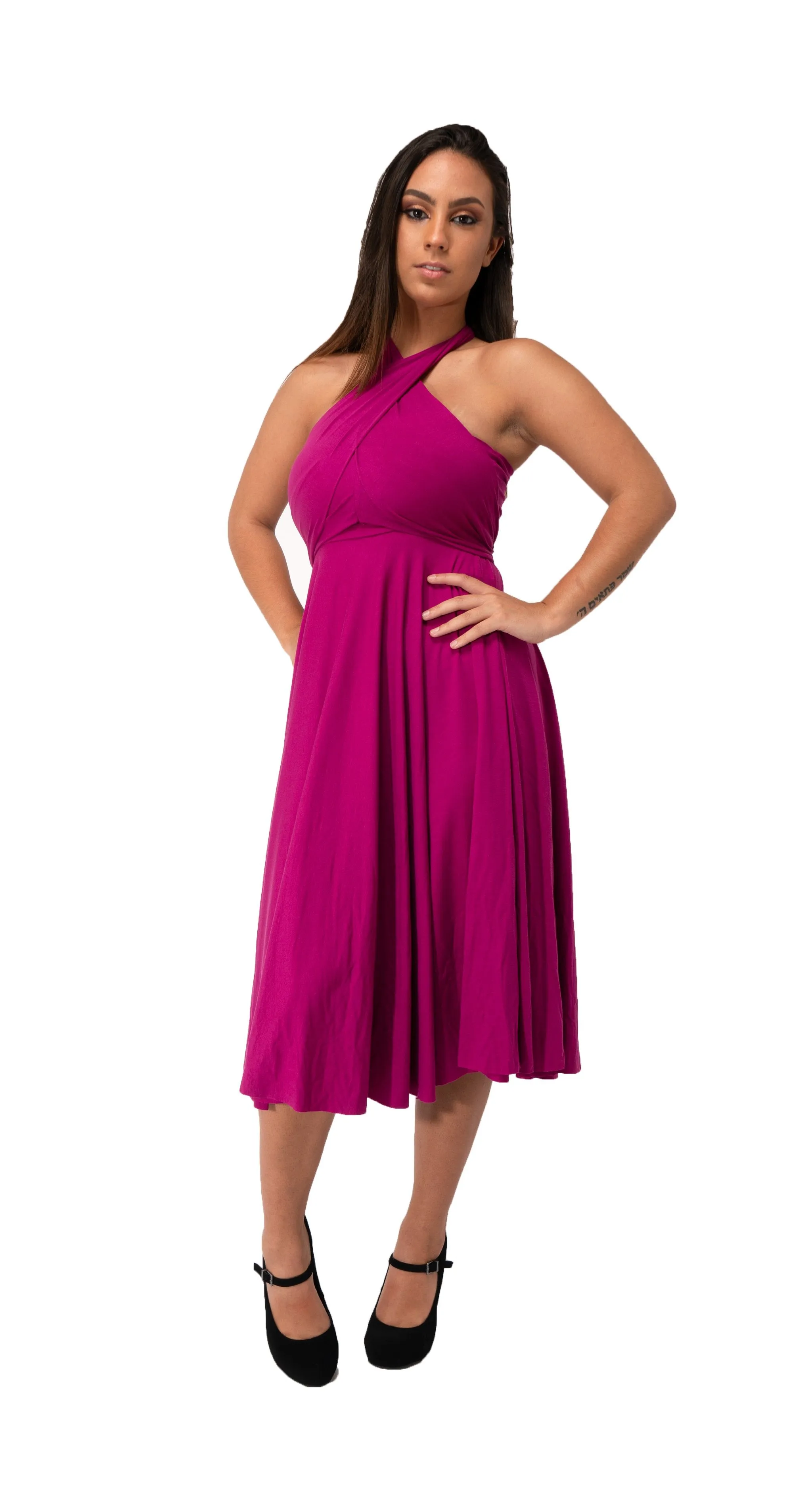 THE CHAMELEON 8-IN-1 CONVERTIBLE DRESS SOLID 8 Different Ways to Wear