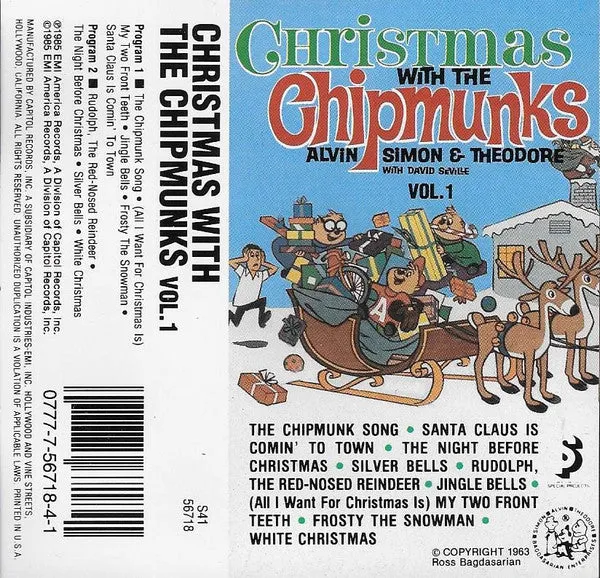 The Chipmunks - Christmas With The Chipmunks Vol. 1 (Cass, Comp) (M)