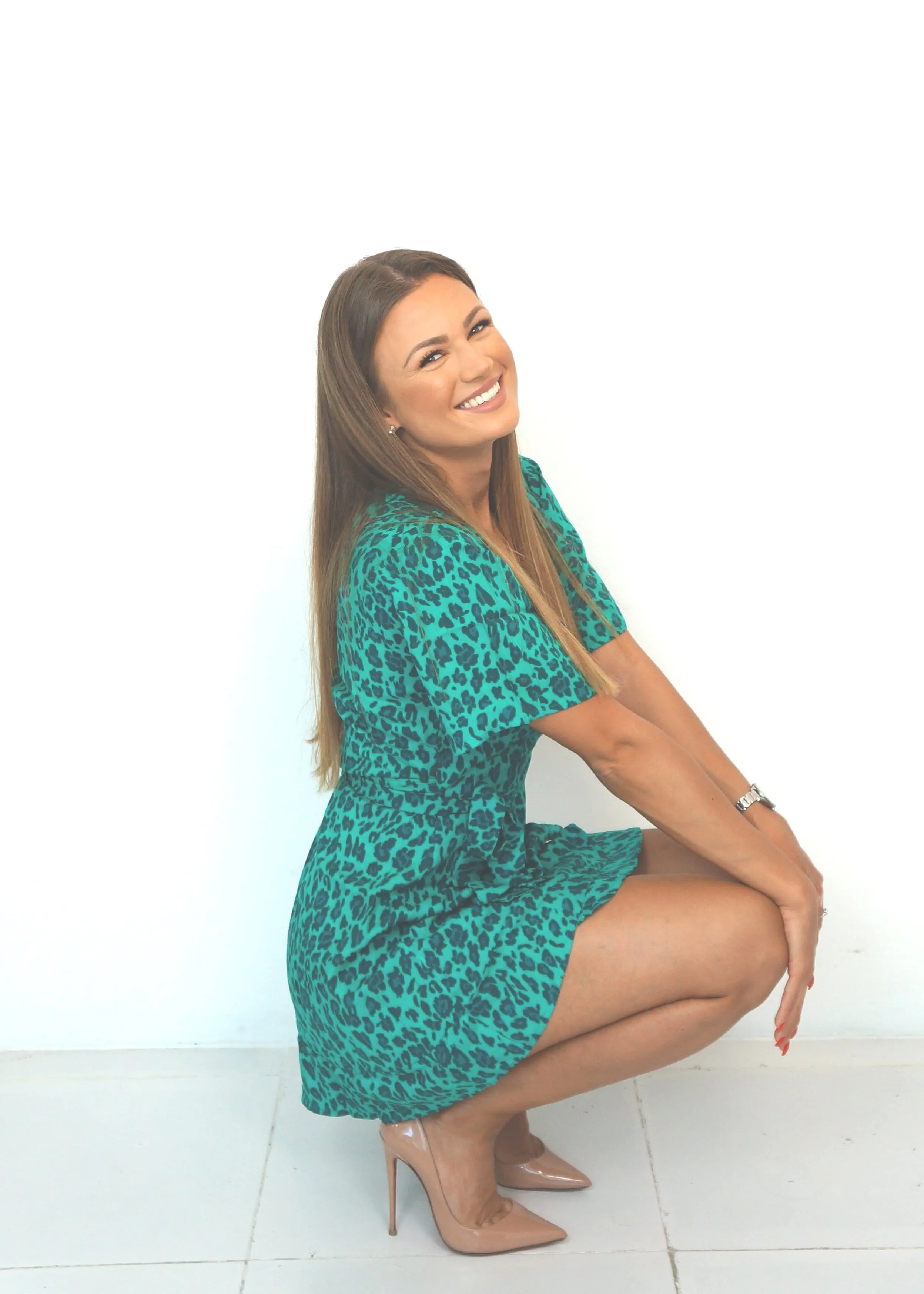 The Flirty Wrap Dress - Jade Jungle