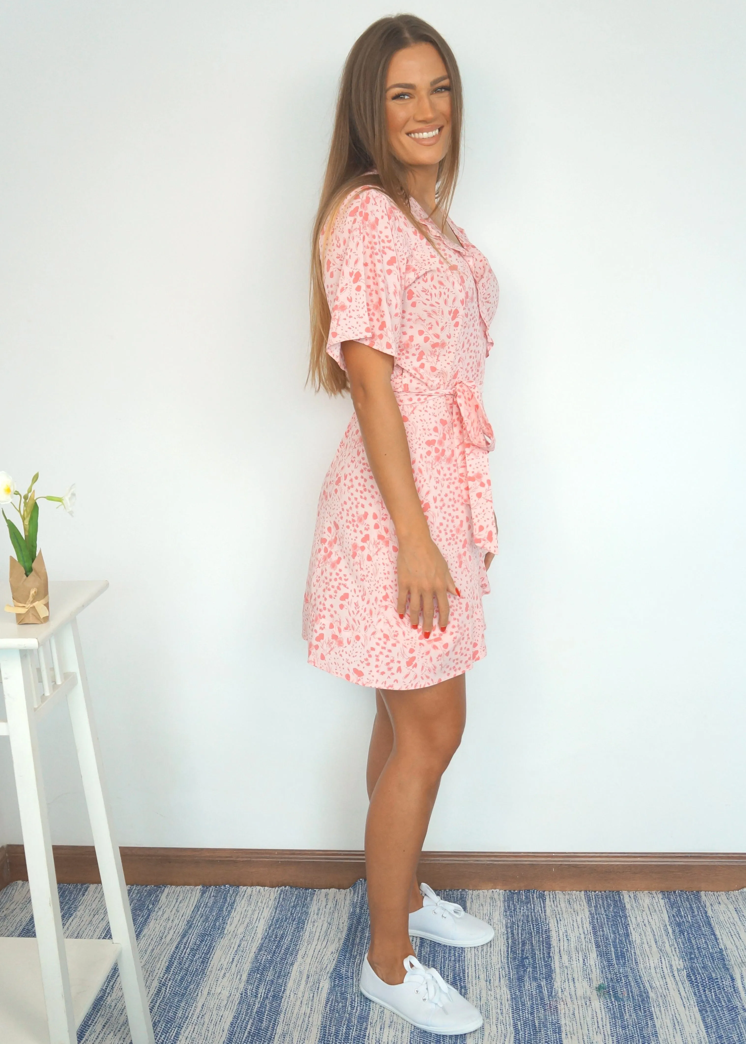 The Flirty Wrap Dress - Sketchy Wild Flower