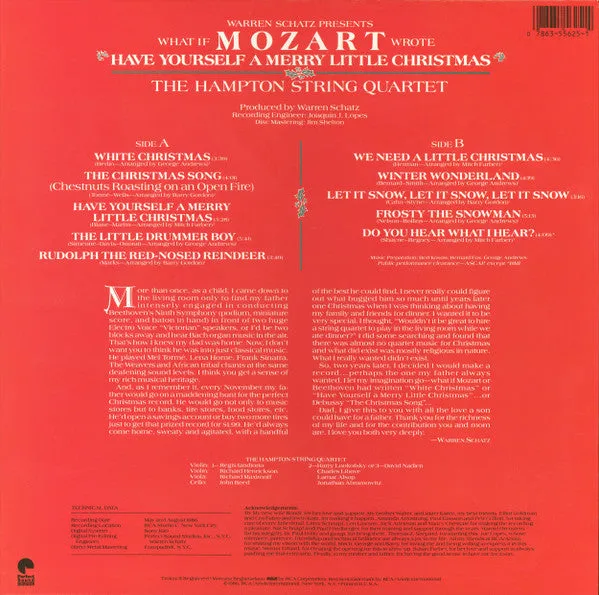 The Hampton String Quartet - What If Mozart Wrote "Have Yourself A Merry Little Christmas" (LP, Album) (NM or M-)