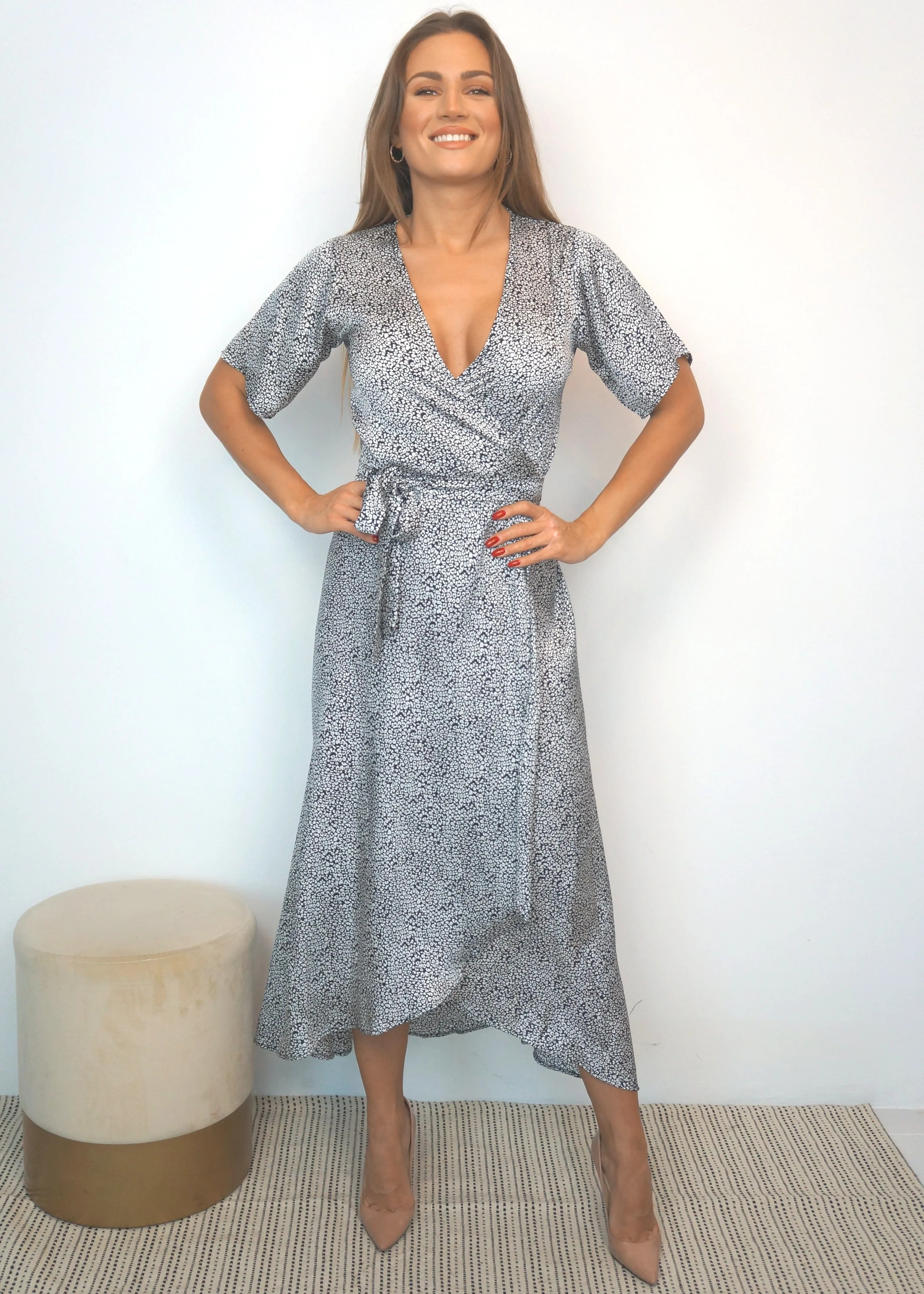The Maxi Wrap Dress - Jungle Nights