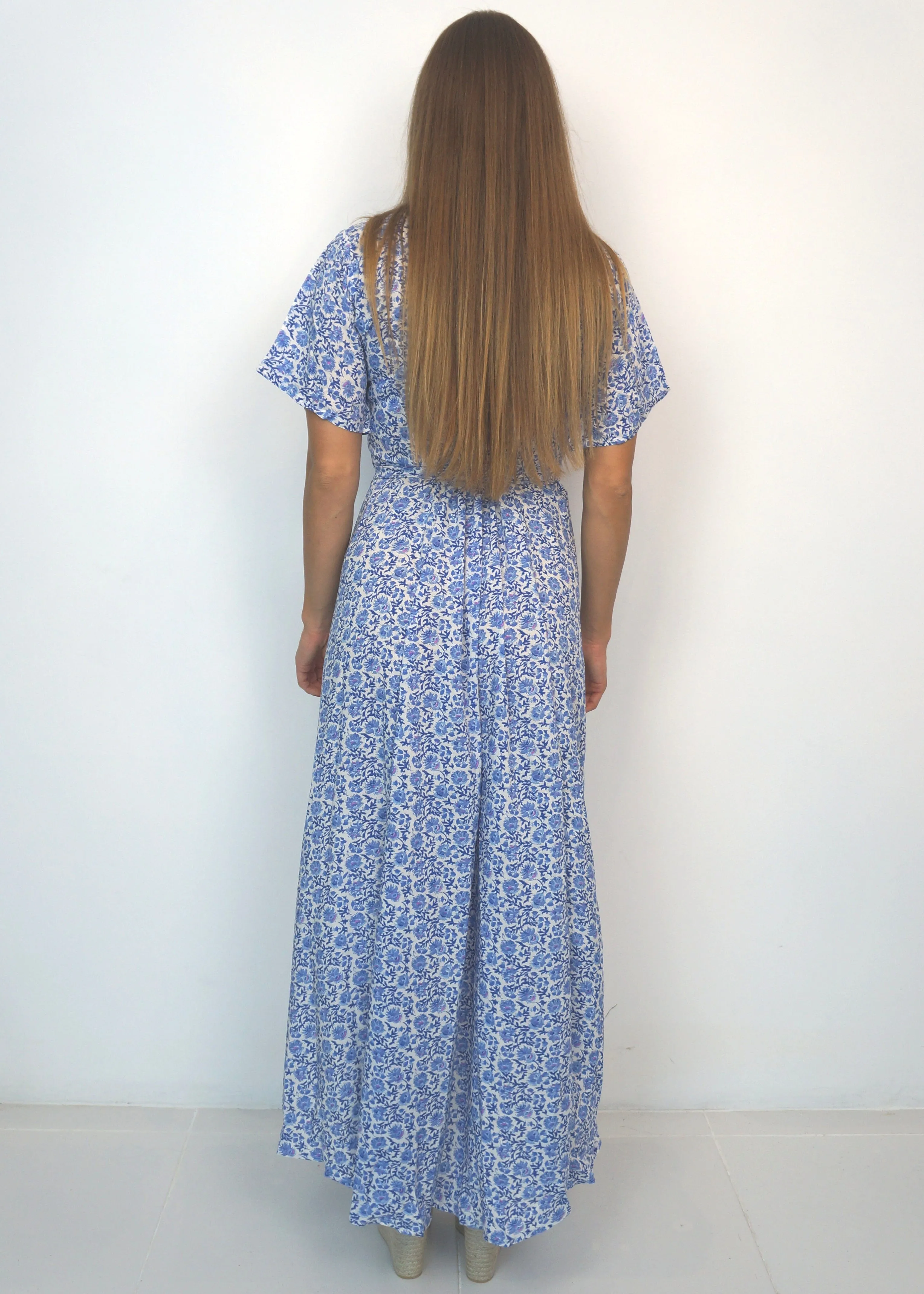 The Maxi Wrap Dress - Painted Riviera