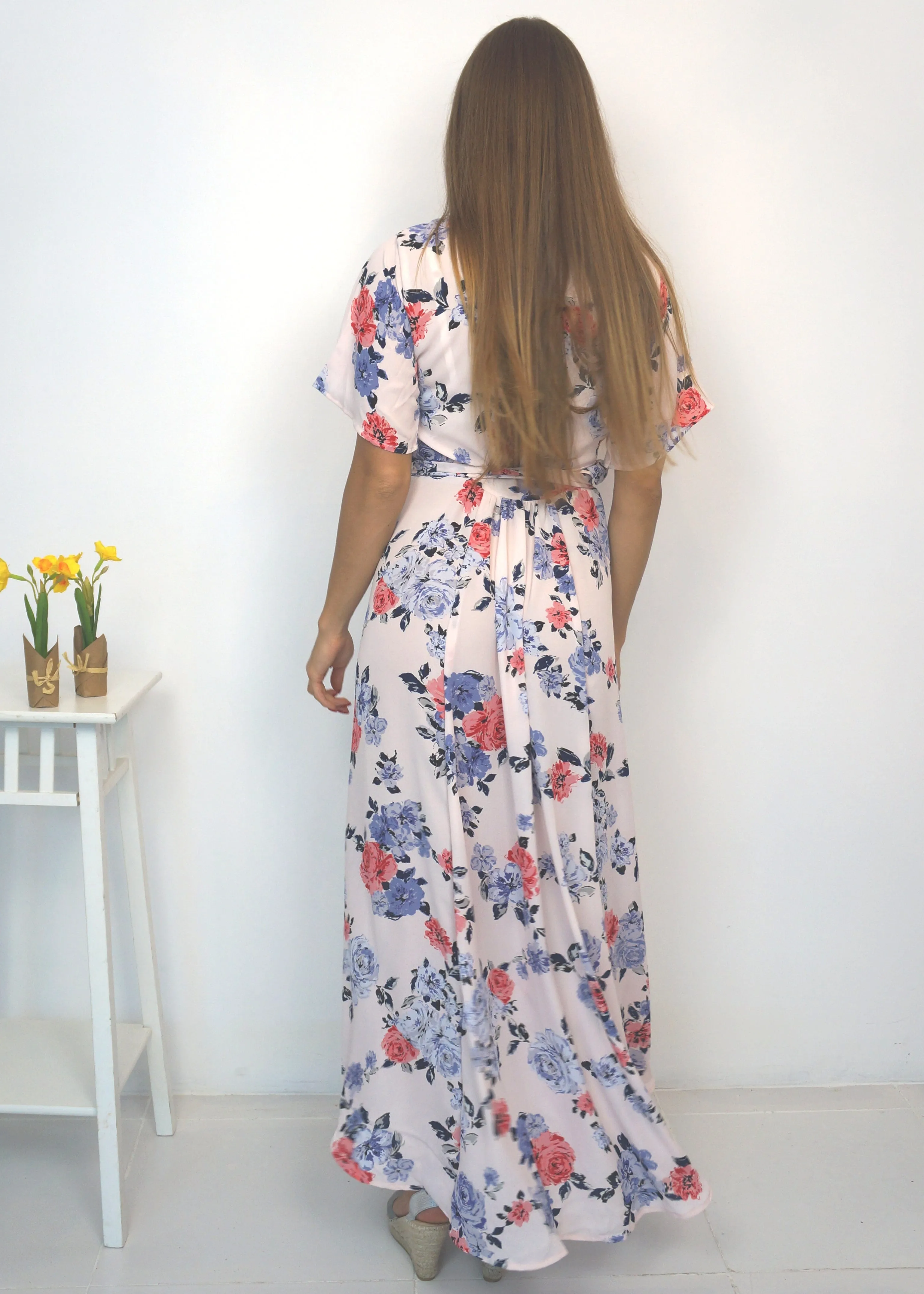 The Maxi Wrap Dress - Summer Blush