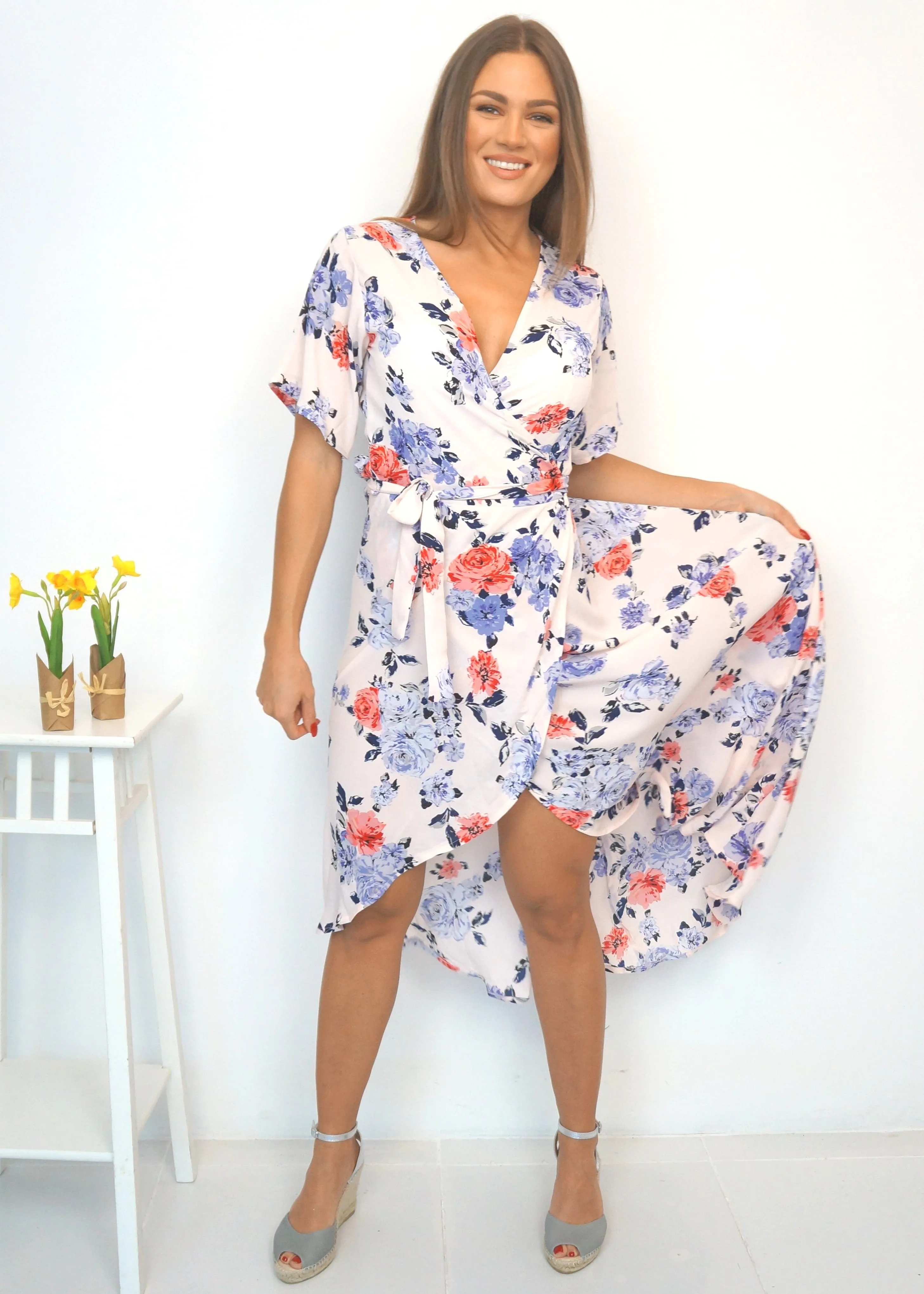 The Maxi Wrap Dress - Summer Blush