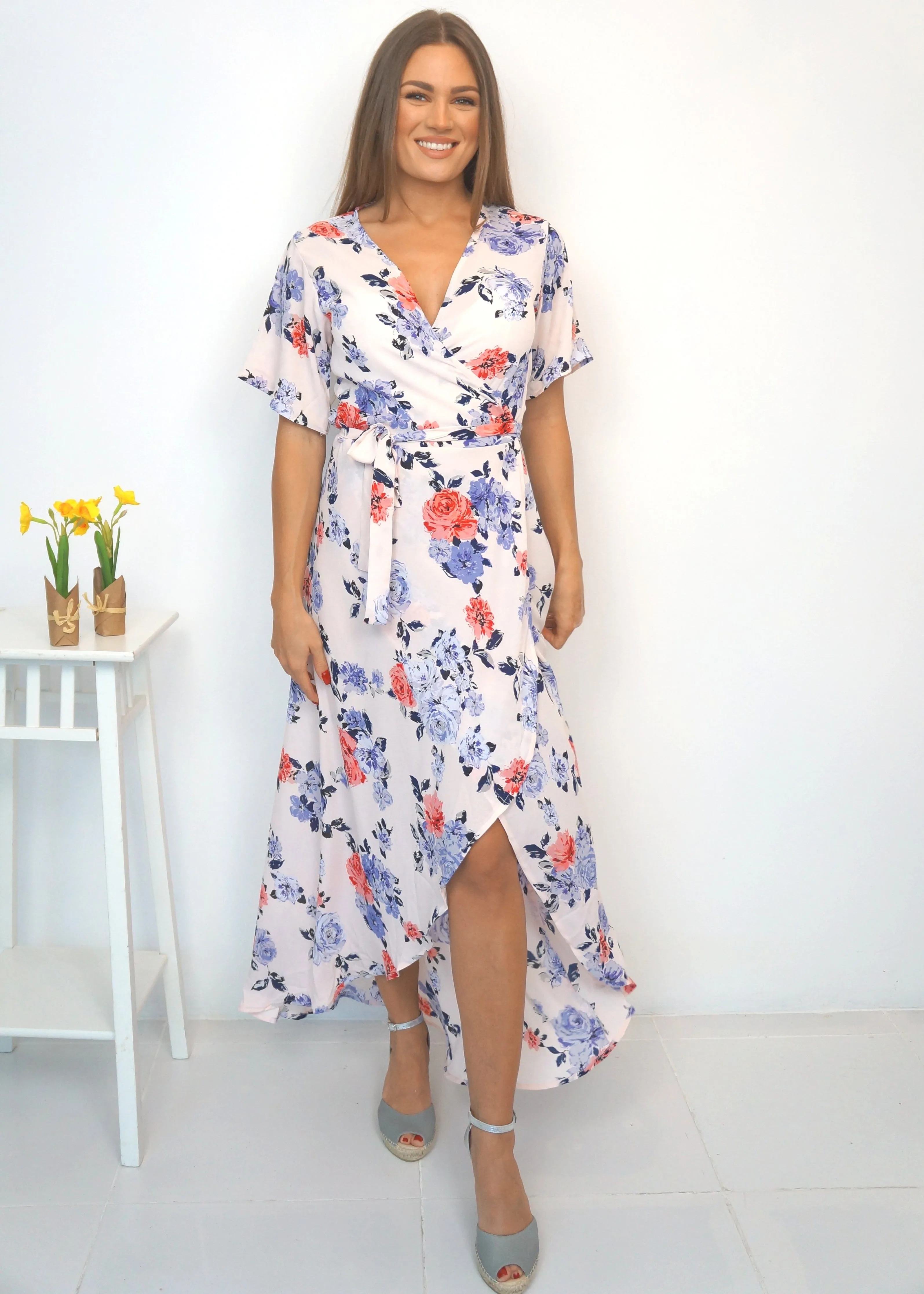 The Maxi Wrap Dress - Summer Blush
