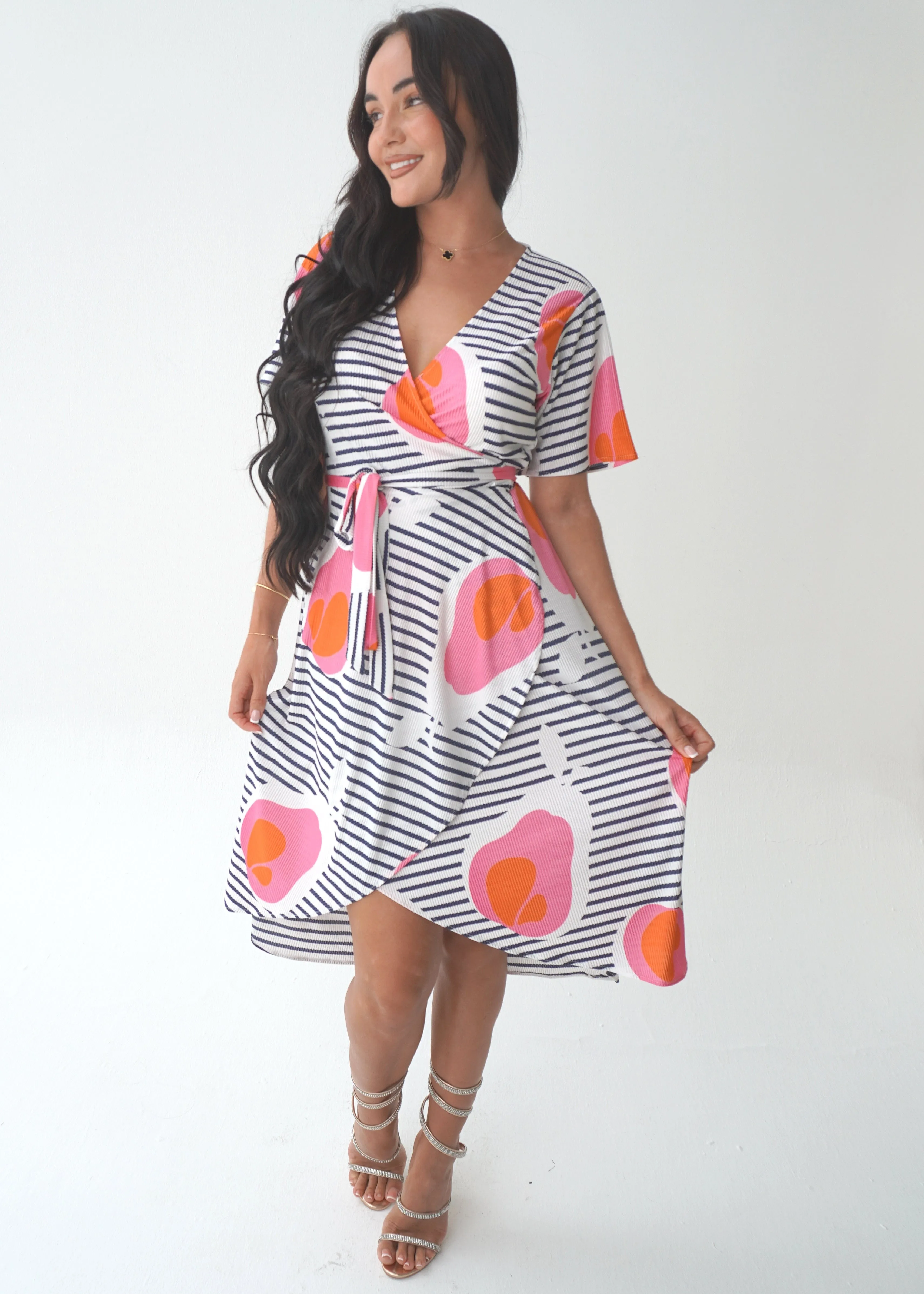 The Pleated Wrap Dress - Summer Stroll