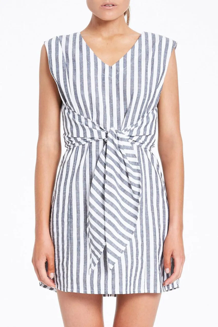 Trail Wrap Dress- Stripe