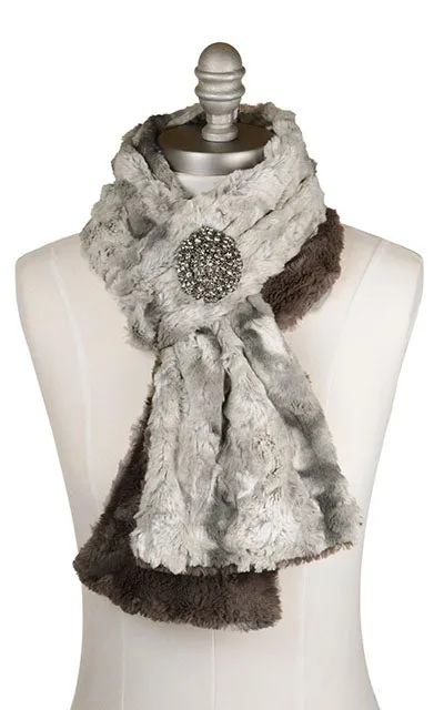 Two-Tone Classic Scarf in Cascade Faux Furs