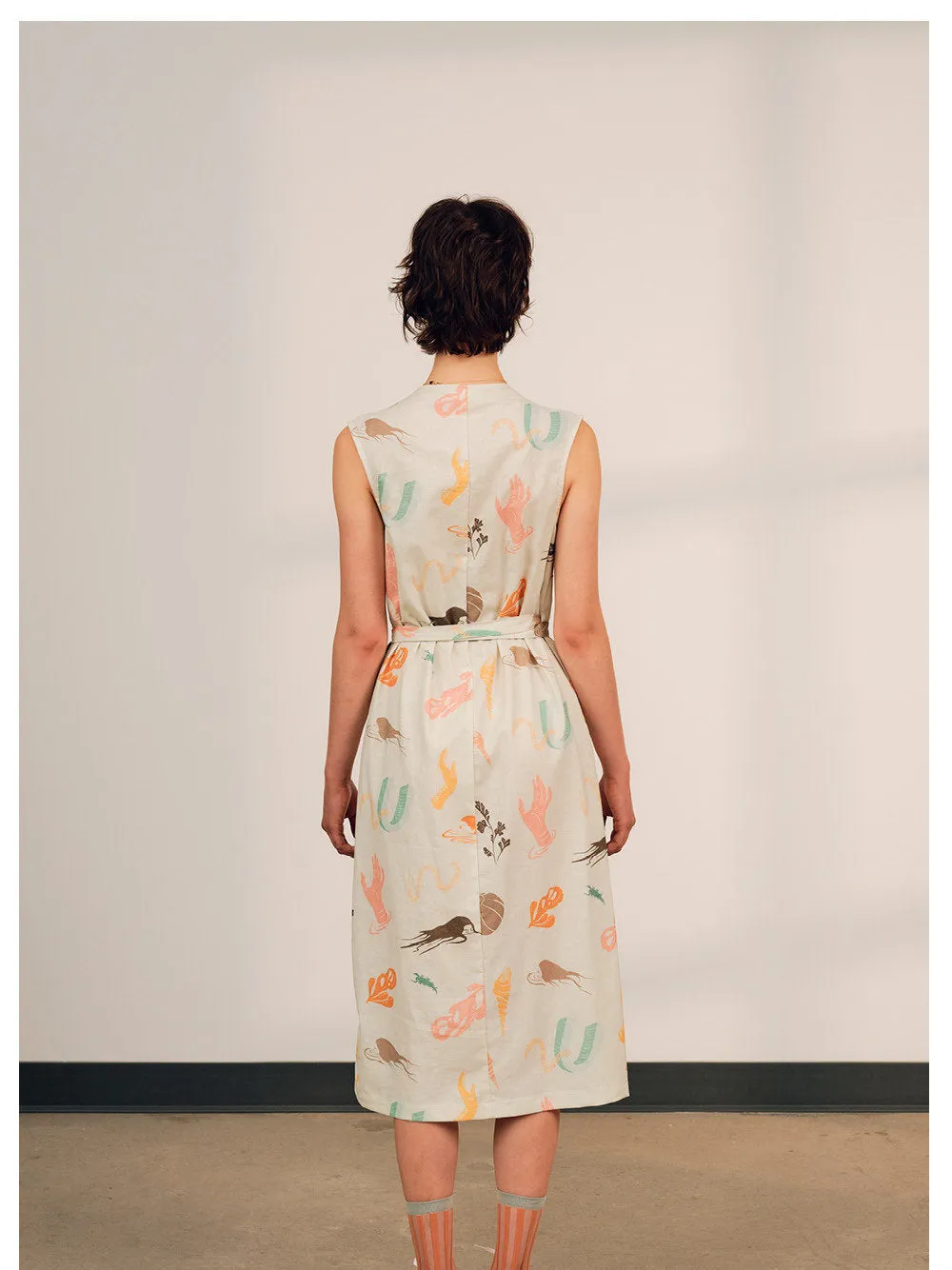 Uma Wrap Around Dress in JGD Exclusive Print