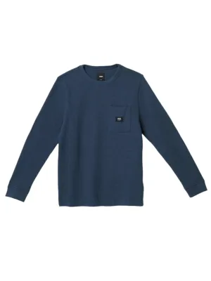 VANS Boys Alder Long Sleeve Pocket Thermal Dress Blue