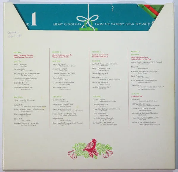 Various - Joyous Noel (4xLP, Comp, Mono) (NM or M-)