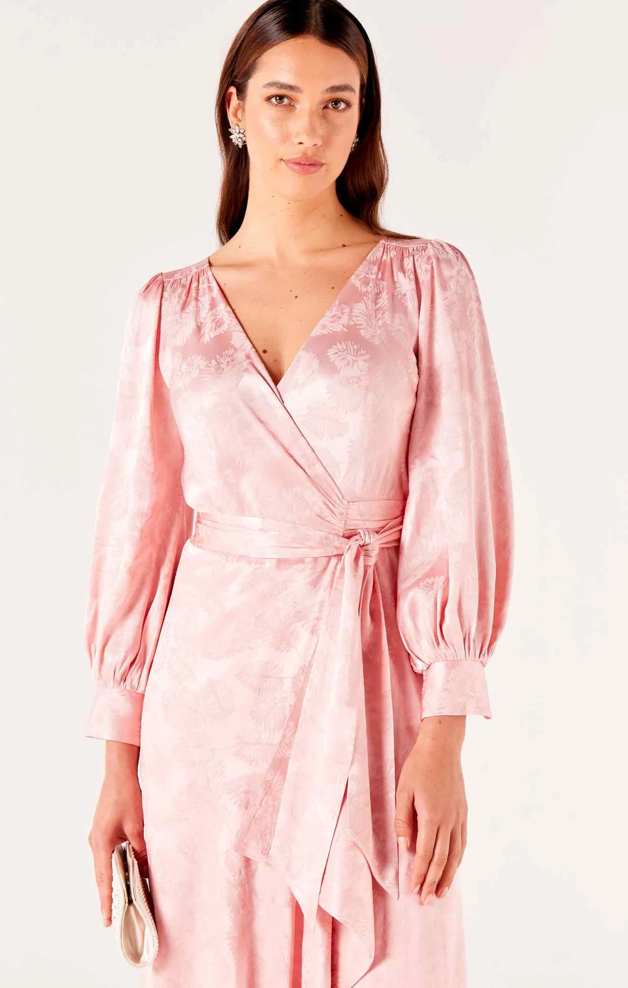 VERSAILLES WRAP DRESS IN PINK
