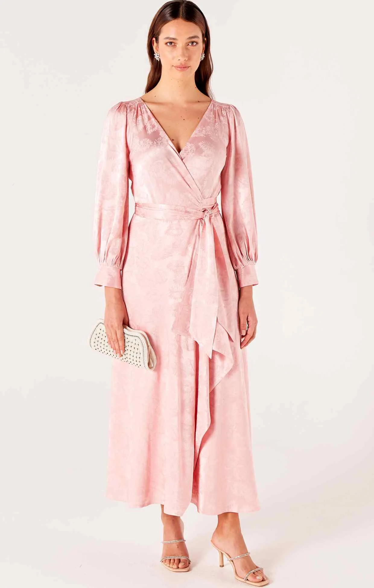 VERSAILLES WRAP DRESS IN PINK